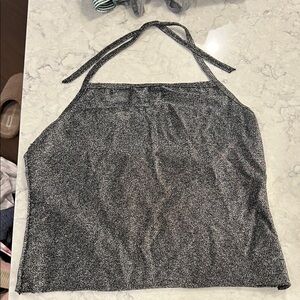 Mine Glittery Black Halter Top